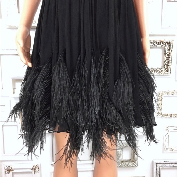 Bcbg black feather dress - Picture 4 of 7